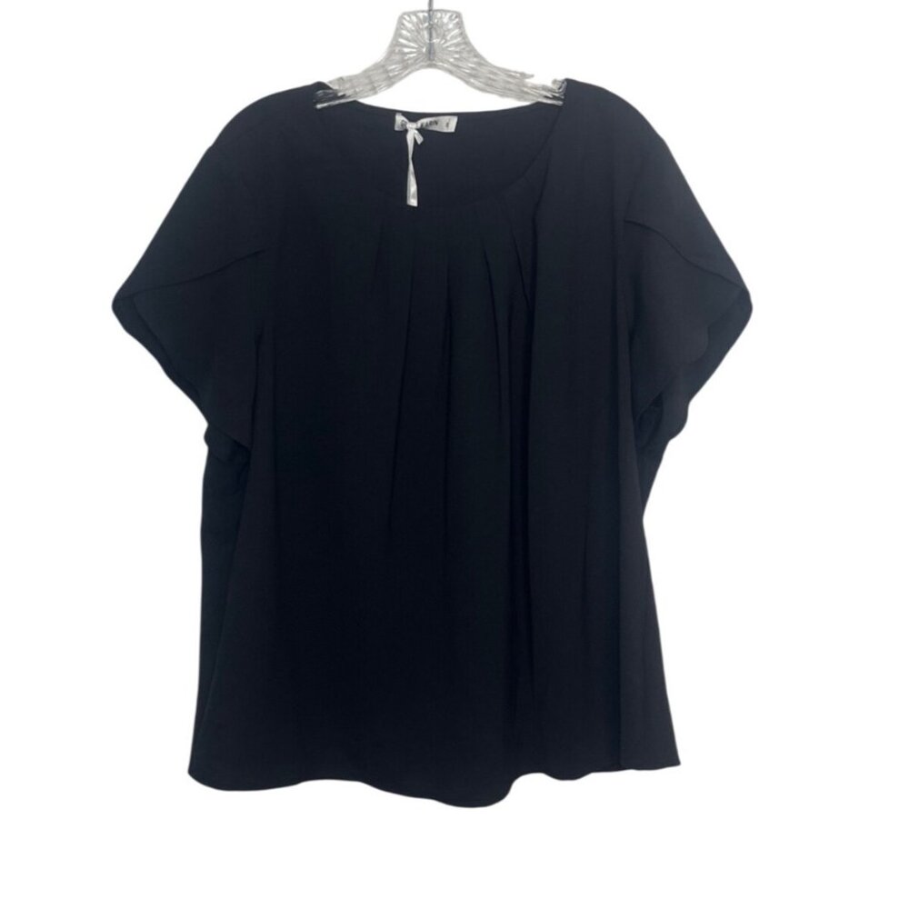 Grace Karin Short‎ Sleeve Blouse Womens XXL Black New